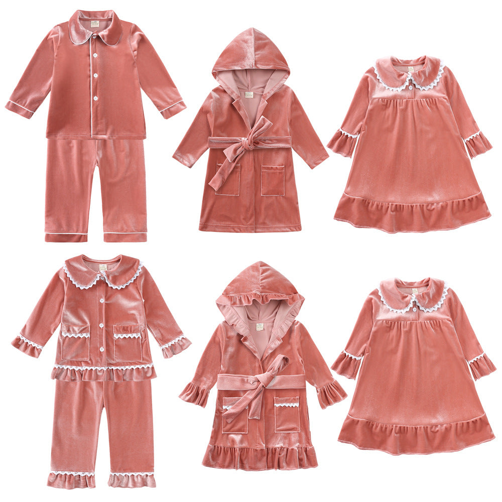 LittleMaylah™ Kids Gold Velvet Bathrobe