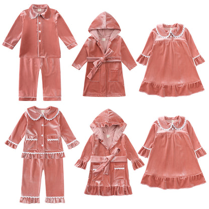 LittleMaylah™ Kids Gold Velvet Bathrobe