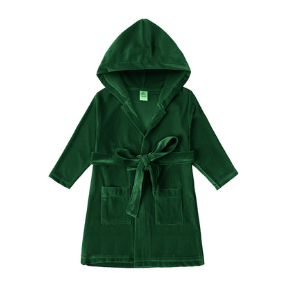 LittleMaylah™ Kids Gold Velvet Bathrobe