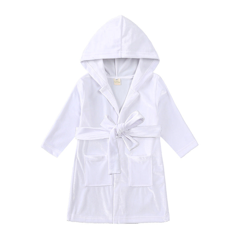 LittleMaylah™ Kids Gold Velvet Bathrobe