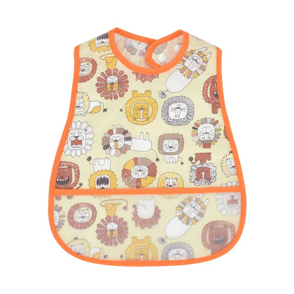 LittleMaylah™ Cartoon Waterproof Baby Bib – Adjustable EVA Feeding Apron with Pocket