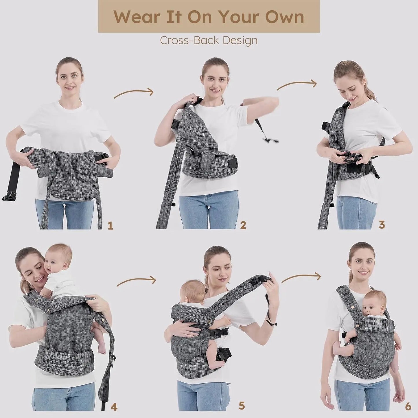 LittleMaylah™ Baby Carrier Wrap  Backpacks Bebe Kangaroo Bag