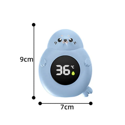 LittleMaylah™ JUSTLANG Blue Seal Baby Bathtub LED Thermometer – Floating Waterproof Temperature Sensor