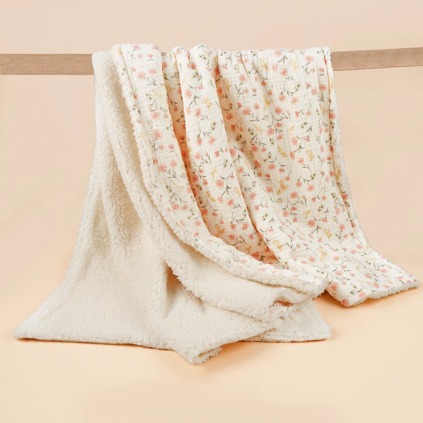 Winter Baby Cotton Thick Blanket Print Imitation Fleece Warm Quilt For Newborn Bed Kids Soft Cover Blanket For Out-side