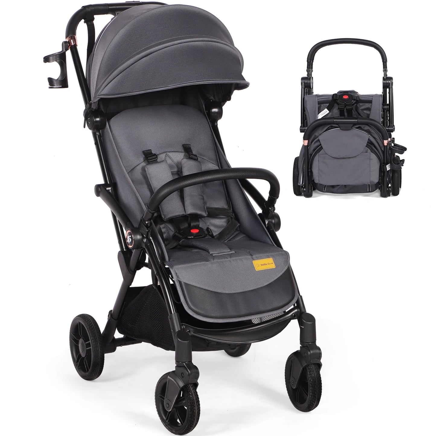Baby Pushchair,Strollers for Toddlers up to 22KG,Compact & Lightweight One Hand Gravity Foldable Pram,UPF 50+ Canopy