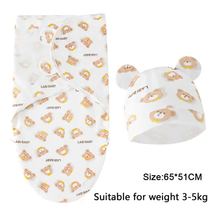 LittleMaylah™ Newborn Swaddle & Hat Set (0–6M)