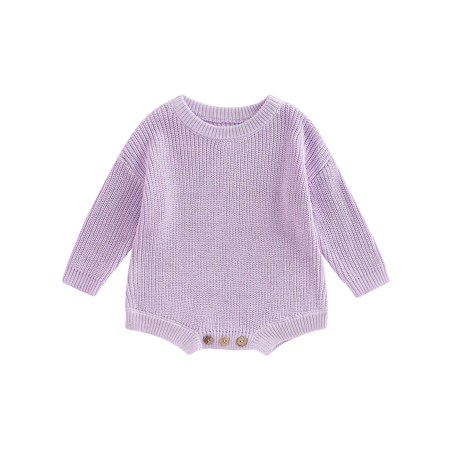Ma&Baby 0-24M Newborn Infant Baby Girl Boy Romper Knit Jumpsuit Solid Color Warm Fall Winter Clothing Sweater