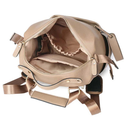 LittleMaylah™ Leather Diaper Bag – Travel Maternity Backpack
