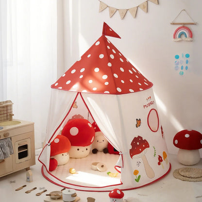 LittleMaylah™ Pop-Up Playhouse Tent – Mushroom Princess Teepee for Kids
