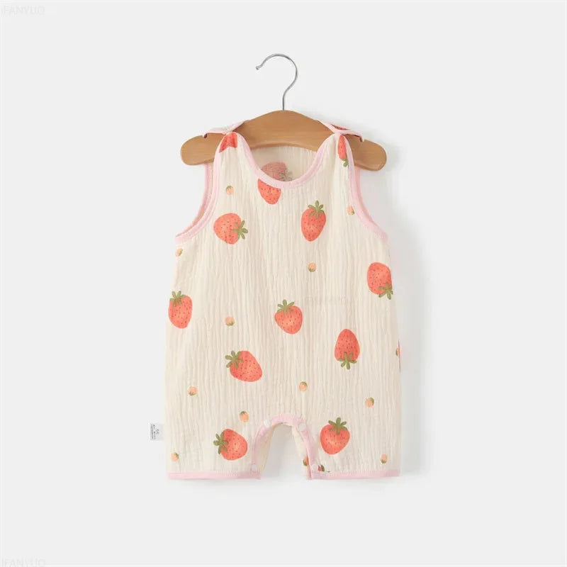 LittleMaylah™  Baby Vest Jumpsuit –  Thin Cotton Sleeveless Pajamas