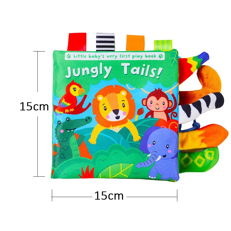 LittleMaylah™ Soft Baby Books 3D Touch Feel High Contrast Cloth Book Sensory Early Learning Stroller Toys for Infant Toddler Gifts 0-12 Months