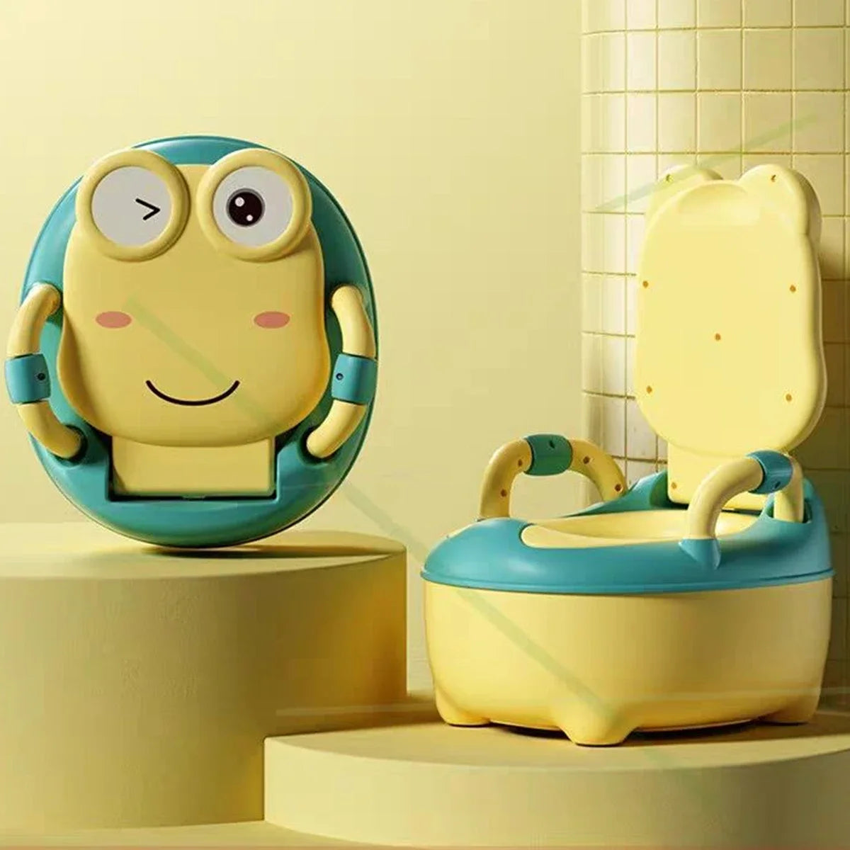 LittleMaylah™ Cartoon Frog Baby Potty Seat – Portable Children’s Toilet Training Seat & Travel Potty