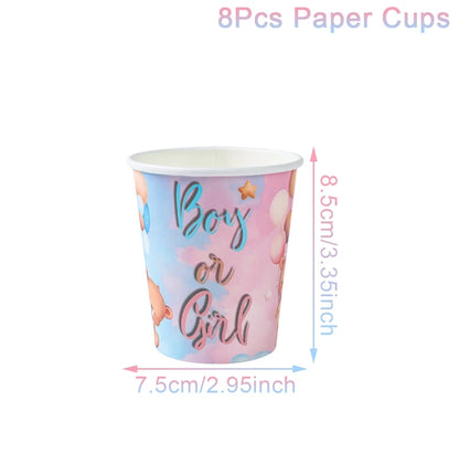 Gender Reveal Party Disposable Tablecloth Boy or Girl Baby Shower Decor Newborn Table Cover Gender Reveal Party Supplies