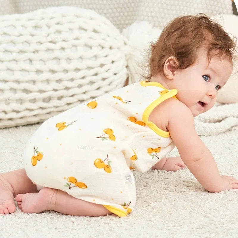 LittleMaylah™  Baby Vest Jumpsuit –  Thin Cotton Sleeveless Pajamas