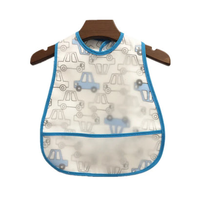 LittleMaylah™ Cartoon Waterproof Baby Bib – Adjustable EVA Feeding Apron with Pocket