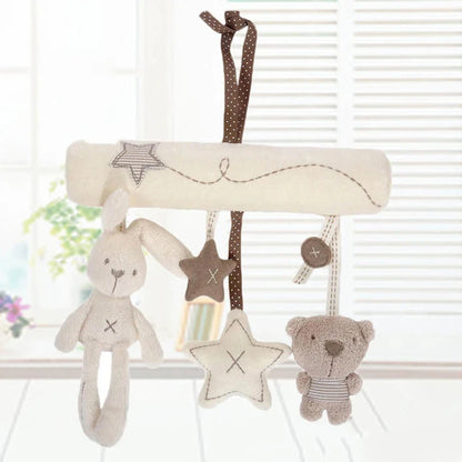 LittleMaylah™ Hanging Rabbit Baby Hand Bell – Plush Stroller & Crib Toy for Safety and Fun