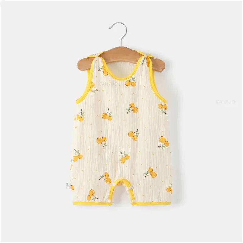 LittleMaylah™  Baby Vest Jumpsuit –  Thin Cotton Sleeveless Pajamas
