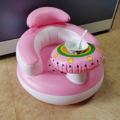 Baby Inflatable Seat for Babies 3-36 Month Built in Air Pump Infant Back Support Sofa Toddler Chair for SittingUp Baby Bath Seat