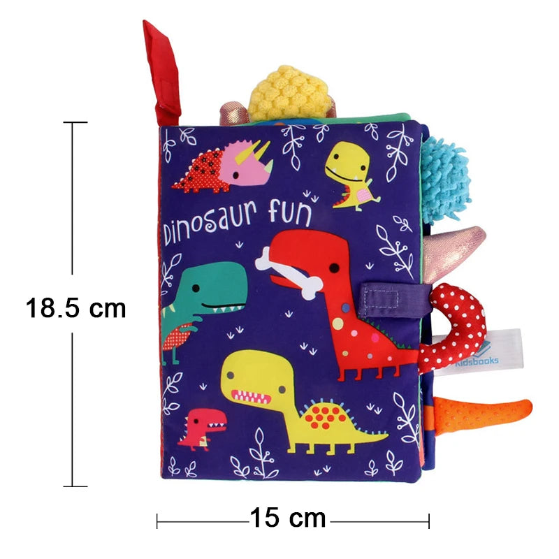 LittleMaylah™ Soft Baby Books 3D Touch Feel High Contrast Cloth Book Sensory Early Learning Stroller Toys for Infant Toddler Gifts 0-12 Months