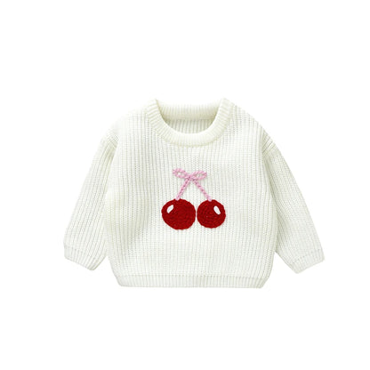 LittleMaylah™ Baby Cherry Knit Sweater
