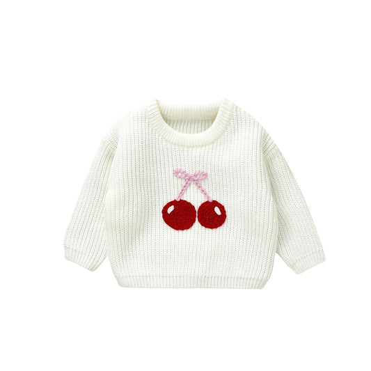 LittleMaylah™ Baby Cherry Knit Sweater