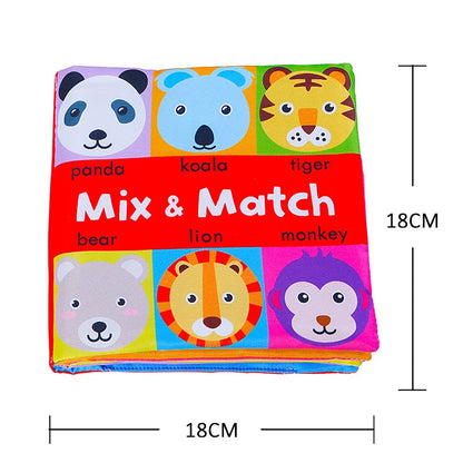 LittleMaylah™ Soft Baby Books 3D Touch Feel High Contrast Cloth Book Sensory Early Learning Stroller Toys for Infant Toddler Gifts 0-12 Months