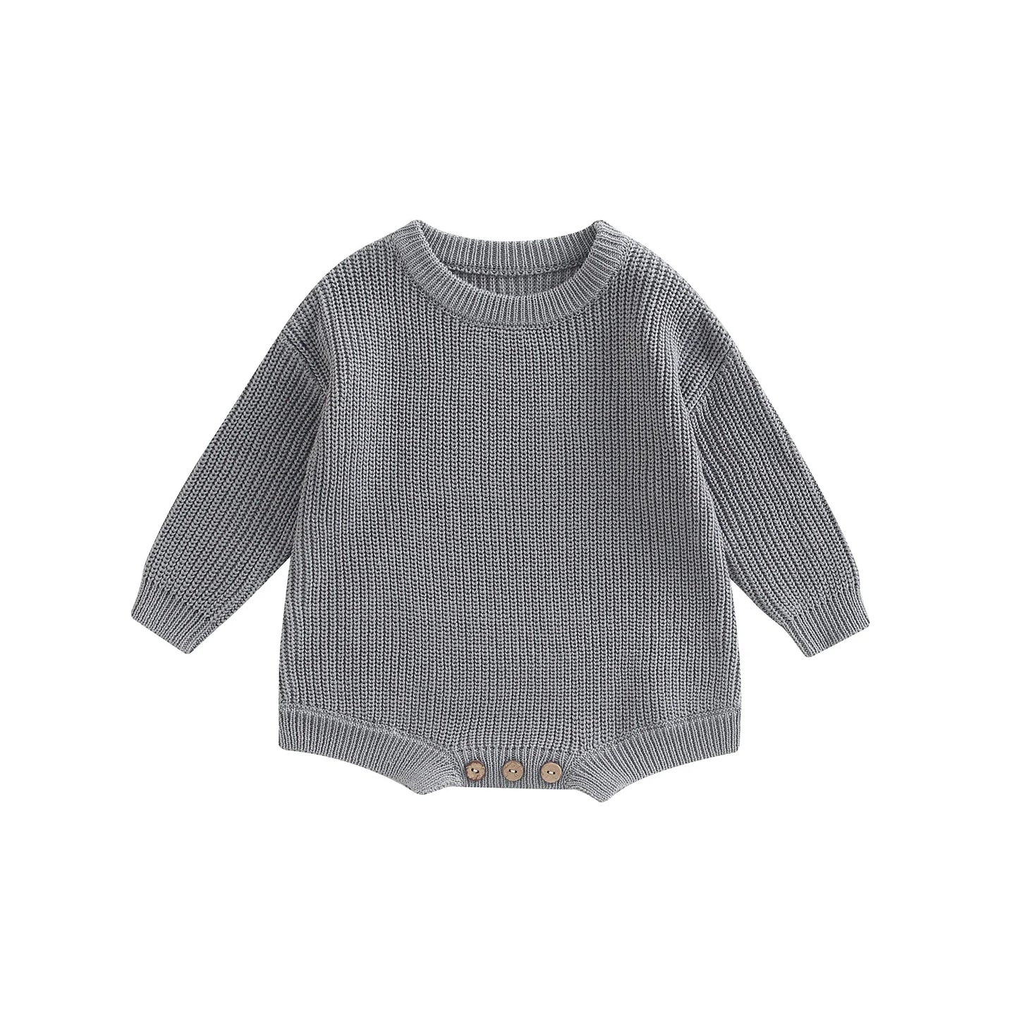 Ma&Baby 0-24M Newborn Infant Baby Girl Boy Romper Knit Jumpsuit Solid Color Warm Fall Winter Clothing Sweater