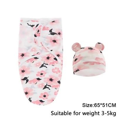 LittleMaylah™ Newborn Swaddle & Hat Set (0–6M)
