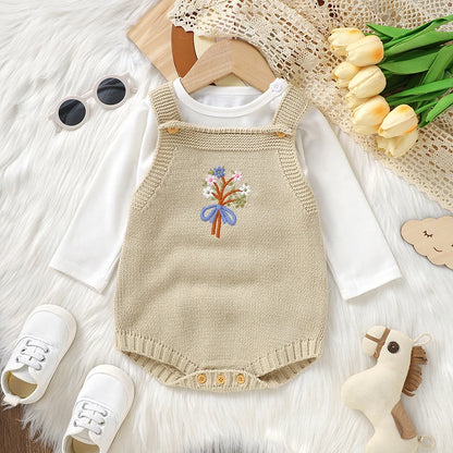 LittleMaylah™ Floral Embroidered Bodysuit Newborn & Toddler One-Piece Outfit