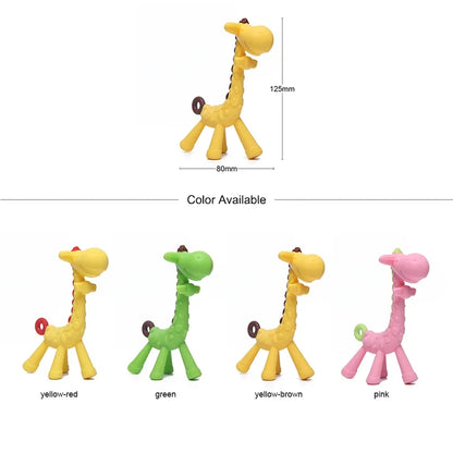 1PCS Baby Silicone Teething Training Toothbrush BPA Free Giraffe Shape Safe Toddle Teether Chew Toys Teethers Soothe Babies Gums