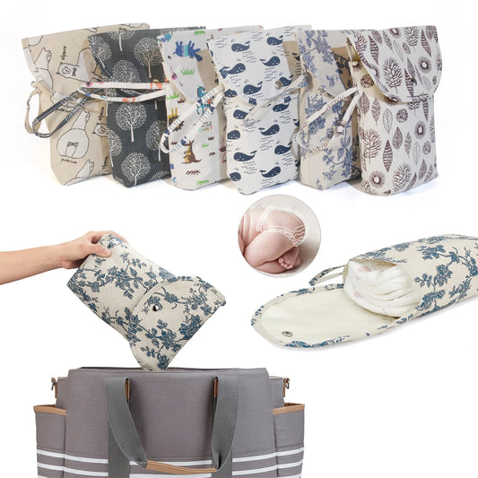 Baby Diaper Bag Reusable Waterproof Wet/Dry Storage Nappy Bag For Disposable Carrying Diaper Clothes Organizer Handbag