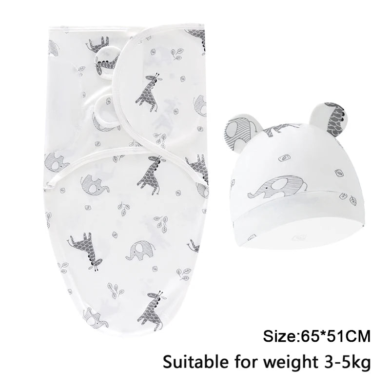 LittleMaylah™ Newborn Swaddle & Hat Set (0–6M)