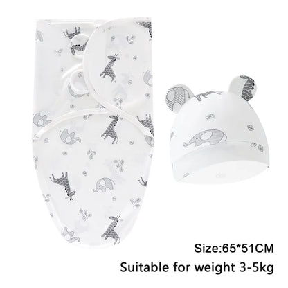 LittleMaylah™ Newborn Swaddle & Hat Set (0–6M)