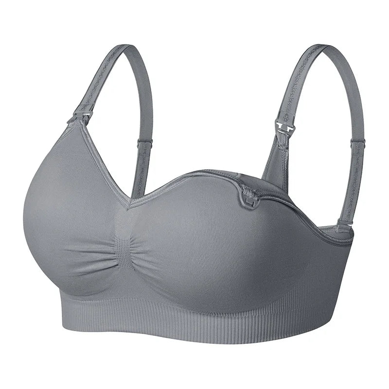 New Wireless Front Open Nursing Bra Soft Lace Breathable Seamless Maternity Breastfeeding Bras Maternal Support For Pregnant