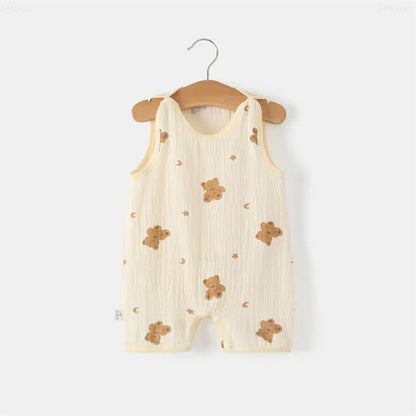 LittleMaylah™  Baby Vest Jumpsuit –  Thin Cotton Sleeveless Pajamas
