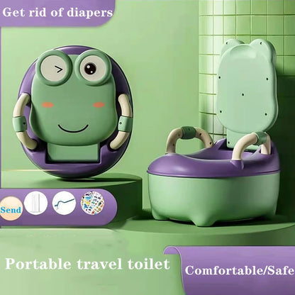 LittleMaylah™ Cartoon Frog Baby Potty Seat – Portable Children’s Toilet Training Seat & Travel Potty
