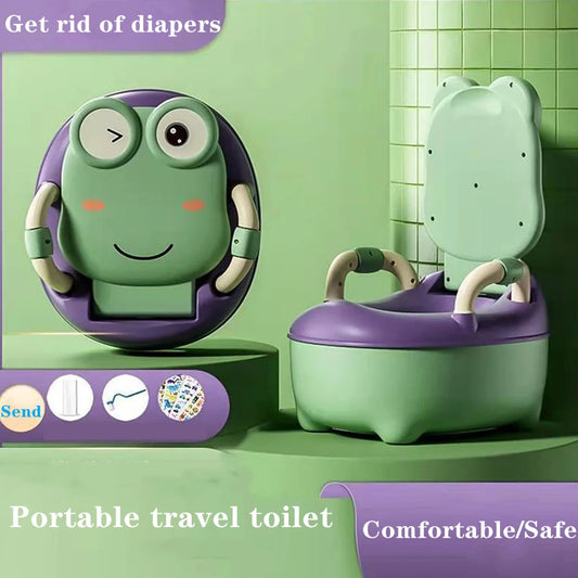 LittleMaylah™ Cartoon Frog Baby Potty Seat – Portable Children’s Toilet Training Seat & Travel Potty