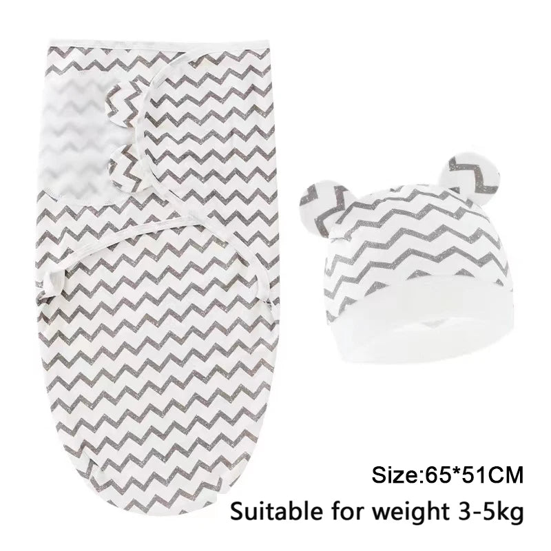 LittleMaylah™ Newborn Swaddle & Hat Set (0–6M)