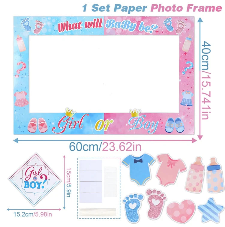 Gender Reveal Party Disposable Tablecloth Boy or Girl Baby Shower Decor Newborn Table Cover Gender Reveal Party Supplies