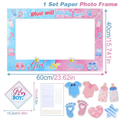 Gender Reveal Party Disposable Tablecloth Boy or Girl Baby Shower Decor Newborn Table Cover Gender Reveal Party Supplies