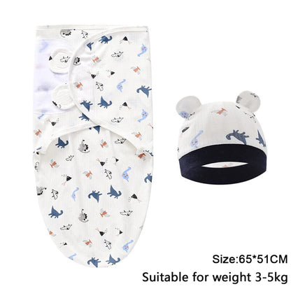 LittleMaylah™ Newborn Swaddle & Hat Set (0–6M)