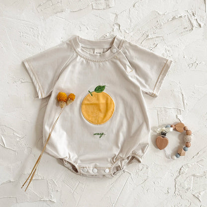 LittleMaylah™ Newborn Baby Bodysuit – Cotton Triangle Romper with Plush Letter Design (0–18M)