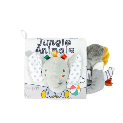 LittleMaylah™ Soft Baby Books 3D Touch Feel High Contrast Cloth Book Sensory Early Learning Stroller Toys for Infant Toddler Gifts 0-12 Months