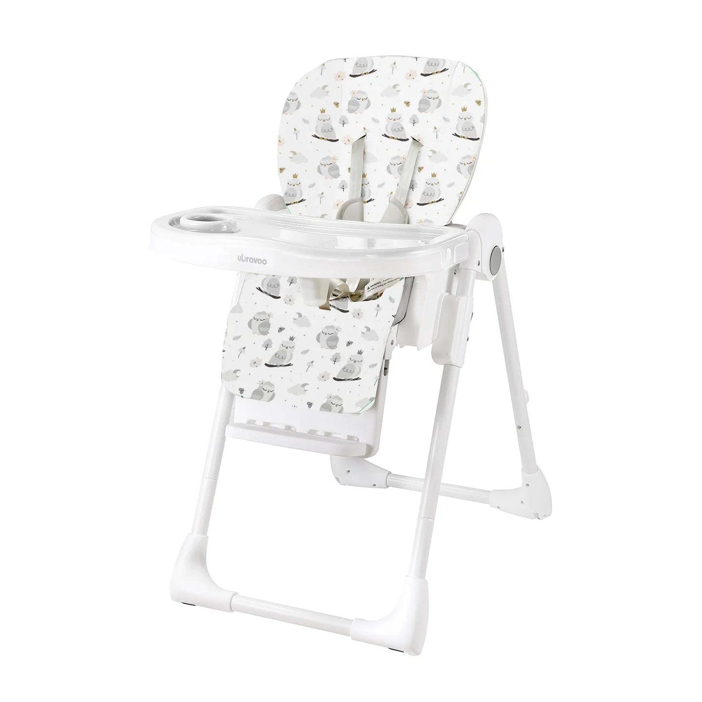 Baby Highchair 6 Months Plus Baby Eating High Chair with Foldable, Reclining, Double Tray, Easy Clean Feeding Highchair