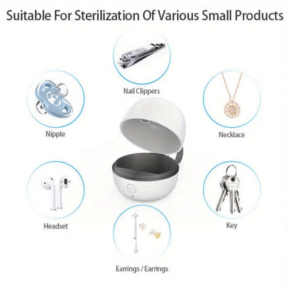 Portable Pacifier Disinfection Box Travel Rechargeable Pacifier Disinfection Box Cleans Within 180 Seconds