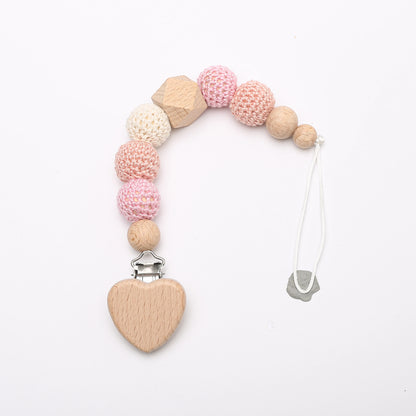 LittleMaylah™ Baby Crochet Bunny Pacifier Clip Cartoon Pacifiers for Babies Newborn Infant Nipple Holder Infant Gifts NewBorn Baby Accessory