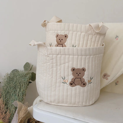LittleMaylah™ Bear Embroidery Diaper Bag