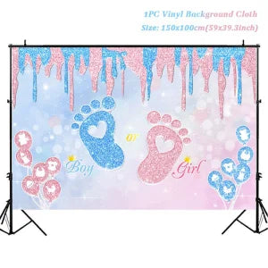 Gender Reveal Party Disposable Tablecloth Boy or Girl Baby Shower Decor Newborn Table Cover Gender Reveal Party Supplies