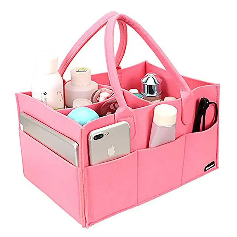 LittleMaylah™ Children's Felt Diaper Storage Bag Baby Miscellaneous Toys Diapers Large Capacity Felt Diaper Bag