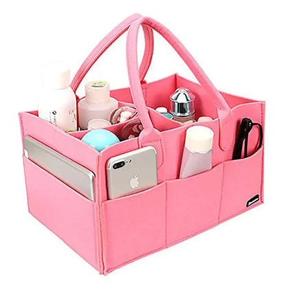 LittleMaylah™ Children's Felt Diaper Storage Bag Baby Miscellaneous Toys Diapers Large Capacity Felt Diaper Bag